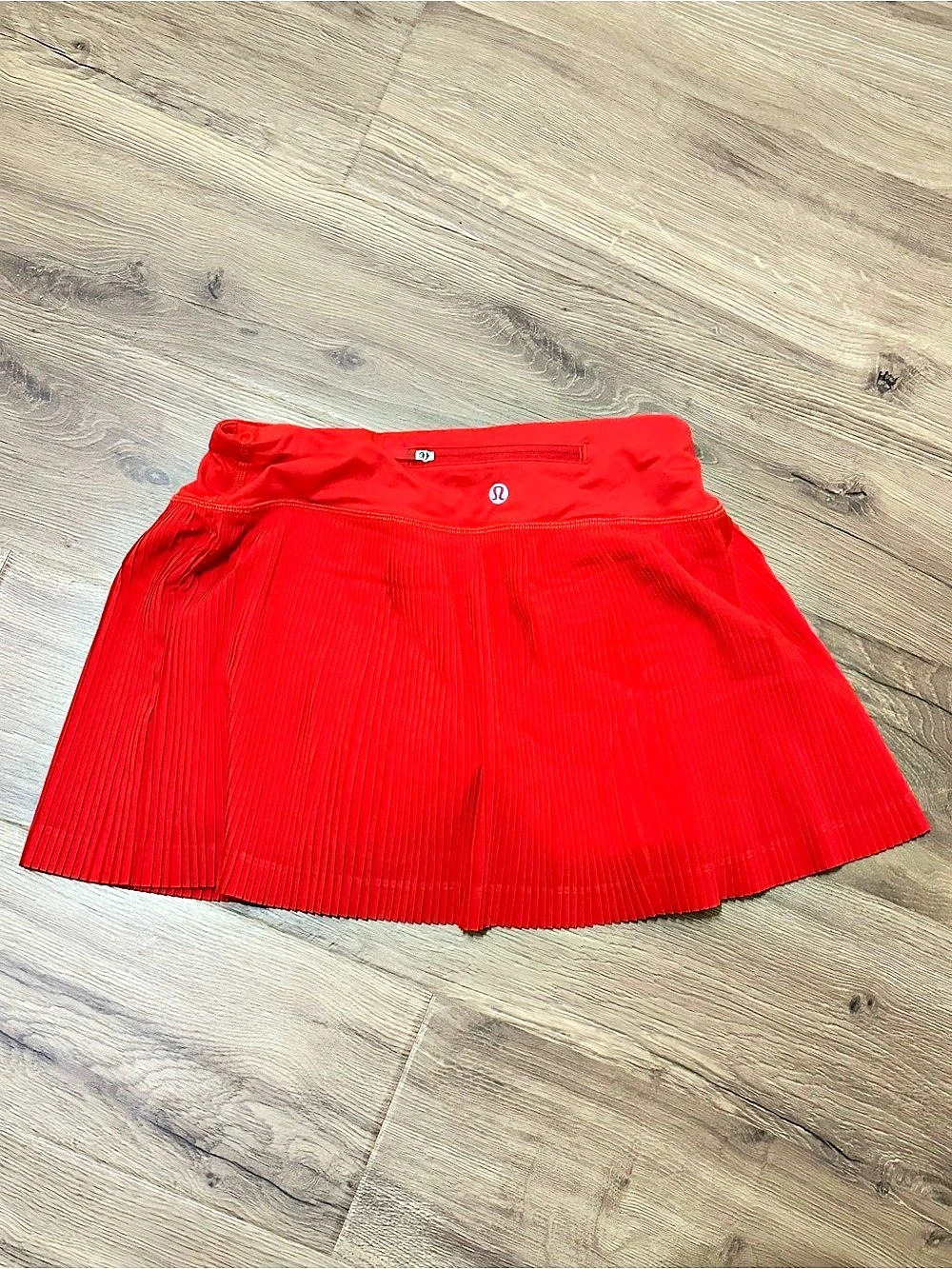 Lululemon Pleat to Street Mid-Rise Skirt Red Pleated Skirt Like New